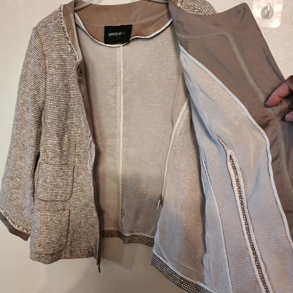 LAFAYETTE 148 New York Tweed Snap Front Blazer Pit To Pit 21" - Picture 8 of 10